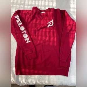 Peloton red sweatshirt